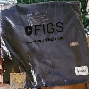 Figs Deep Blue Scrub Top